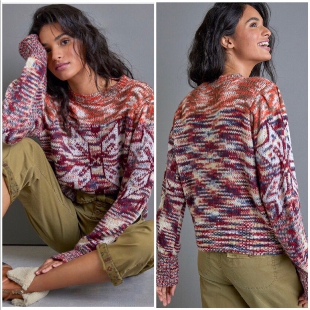 Anthropologie Sharona Sweater Greylin